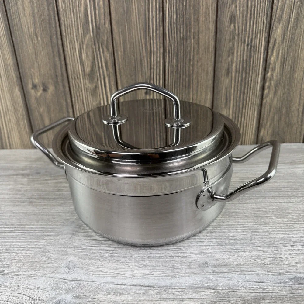 Silga Teknika 3 Qt 24cm Stainless Steel Stock Pot Lid 18/10 Made Italy